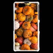 Coque Sony Xperia Z1 Compact fond de citrouilles automne