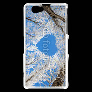 Coque Sony Xperia Z1 Compact arbres enneigés coeur