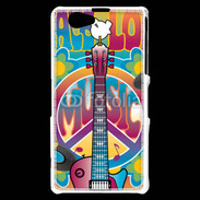 Coque Sony Xperia Z1 Compact Peace love music 3