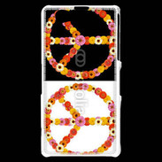 Coque Sony Xperia Z1 Compact Symbole de la paix Hippie