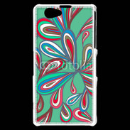 Coque Sony Xperia Z1 Compact Fond Hippie en vert 