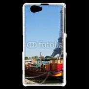 Coque Sony Xperia Z1 Compact Tour Eiffel vue des bords de Seine