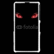 Coque Sony Xperia Z1 Compact Yeux rouges fond noir