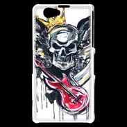 Coque Sony Xperia Z1 Compact Tête de mort et guitare