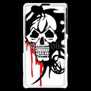 Coque Sony Xperia Z1 Compact Tête de Mort Bloody