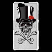 Coque Sony Xperia Z1 Compact Tête de Mort avec classe