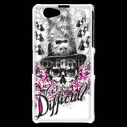 Coque Sony Xperia Z1 Compact Tête de Mort Difficult
