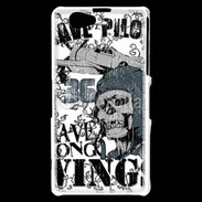 Coque Sony Xperia Z1 Compact Pilote Tête de mort