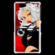 Coque Sony Xperia Z1 Compact Femme blonde tueuse 50
