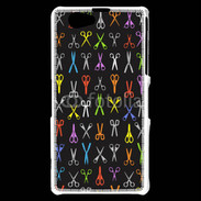 Coque Sony Xperia Z1 Compact Fond ciseau coiffeur