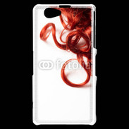 Coque Sony Xperia Z1 Compact Coiffure Cheveux bouclés rouges