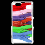 Coque Sony Xperia Z1 Compact Fermetures éclaires coutures