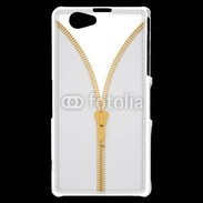 Coque Sony Xperia Z1 Compact Fermetures éclaires coutures 2