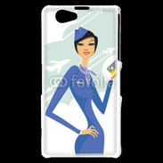 Coque Sony Xperia Z1 Compact Hôtesse de l'air 8