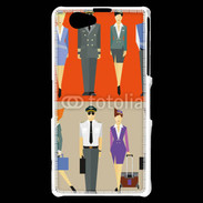 Coque Sony Xperia Z1 Compact Commandant de bord et hôtesse de l'air 2