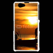 Coque Sony Xperia Z1 Compact Couché de soleil pêcheur