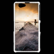 Coque Sony Xperia Z1 Compact Filet de pêche sur ponton pêcheur