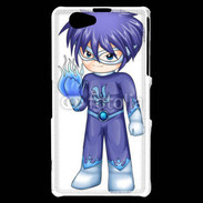 Coque Sony Xperia Z1 Compact Chibi style illustration of a superhero