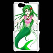 Coque Sony Xperia Z1 Compact Fille manga verte