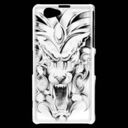 Coque Sony Xperia Z1 Compact visage de gargouille en dessin 25