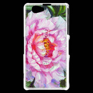 Coque Sony Xperia Z1 Compact Fleur en peinture