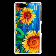 Coque Sony Xperia Z1 Compact Peinture de tournesol