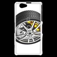 Coque Sony Xperia Z1 Compact Pneu complet étrier jaune