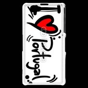 Coque Sony Xperia Z1 Compact I love Portugal