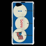 Coque Sony Xperia Z1 Compact I love USA 5