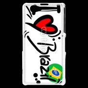 Coque Sony Xperia Z1 Compact I love Brésil 2