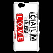 Coque Sony Xperia Z1 Compact Keep calm et love me