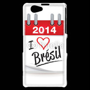 Coque Sony Xperia Z1 Compact I love Bresil 2014