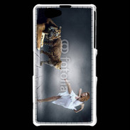 Coque Sony Xperia Z1 Compact Danseuse avec tigre