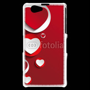Coque Sony Xperia Z1 Compact Cœur en porcelaine