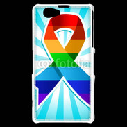 Coque Sony Xperia Z1 Compact Rainbow Pride Ribbon