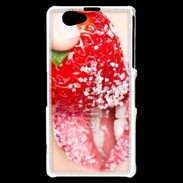 Coque Sony Xperia Z1 Compact Fraise et bouche