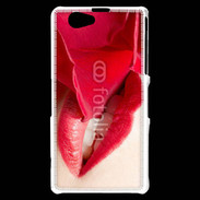 Coque Sony Xperia Z1 Compact Rose et bouche