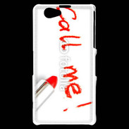 Coque Sony Xperia Z1 Compact Call me en rouge à lèvres