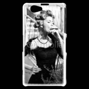 Coque Sony Xperia Z1 Compact Aristocrate en noir et blanc
