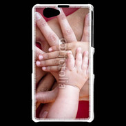 Coque Sony Xperia Z1 Compact Famille main dans la main
