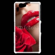 Coque Sony Xperia Z1 Compact Bouche et rose glamour