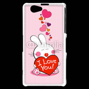 Coque Sony Xperia Z1 Compact I love you Bunny