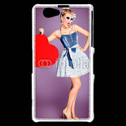 Coque Sony Xperia Z1 Compact femme glamour coeur style betty boop