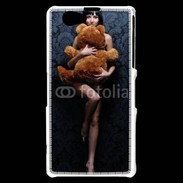 Coque Sony Xperia Z1 Compact Femme glamour câlin nounours