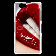 Coque Sony Xperia Z1 Compact Bouche fatale rouge