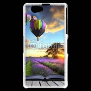 Coque Sony Xperia Z1 Compact Montgolfière et lavande 