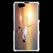 Coque Sony Xperia Z1 Compact Avion de ligne au coucher de soleil