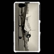 Coque Sony Xperia Z1 Compact Avion T6 noir et blanc