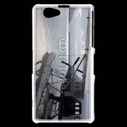 Coque Sony Xperia Z1 Compact Hydravion noir et blanc