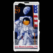 Coque Sony Xperia Z1 Compact Timbre anniversaire premier pas sur la lune USA